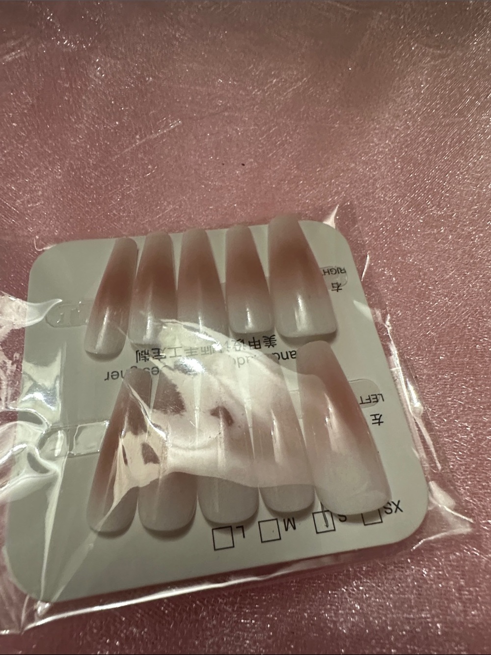 DV by Dolce Vita Ombre Pink White Press-On Nails